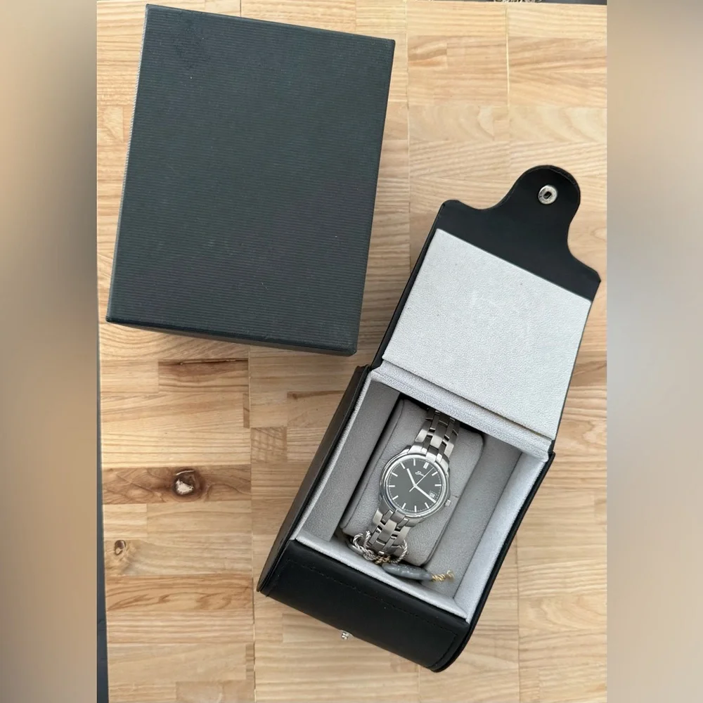 Belair Rare Luxury Watch Black Dial Stainless Bracelet New in Original Box